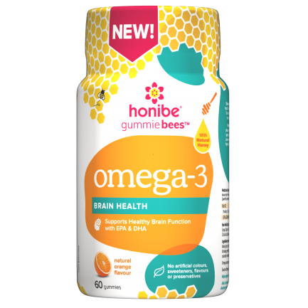 Omega-3 Brain Health 60 Gummies (Honibe)