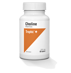 Choline Bitartrate 250mg 90 Tablets (Trophic)
