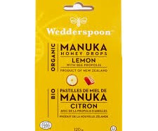 Manuka Honey Drops, Lemon with Bee propolis (Wedderspoon)