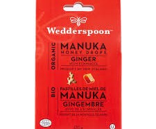 Manuka Honey Drops, Ginger with Echinacea (Wedderspoon)