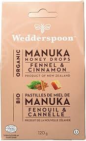Manuka Honey Drops, Fennel & Cinnamon (Wedderspoon)