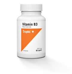 Vitamin B3 (Niacinamide) 500mg 90 Caplets (Trophic)