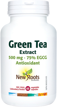 Green tea extract, 500mg 60 capsules (New Roots)