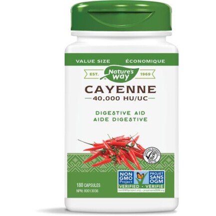 Cayenne 450mg, 180 capsules (Nature's Way)