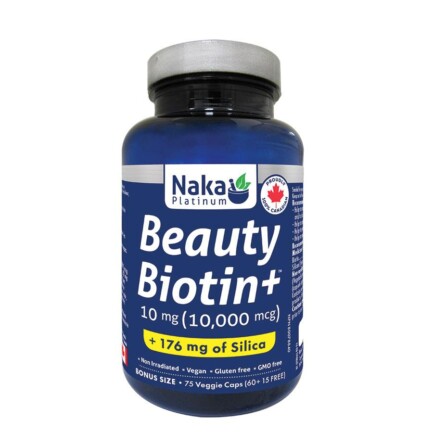 Beauty Biotin + Silica, 75 veggie caps (Naka)