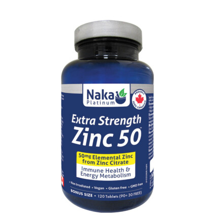 Zinc Extra Strength, 50mg, 150 capsules (Naka)