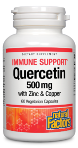 Quercetin 500mg with Zinc & Copper, 60 veg caps (Natural Factors)